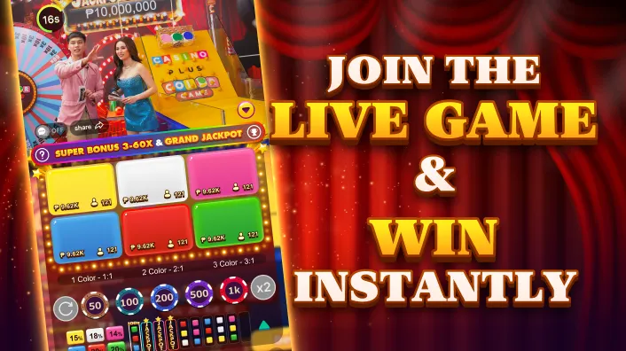 Live Game Show with a host and a colorful wheel